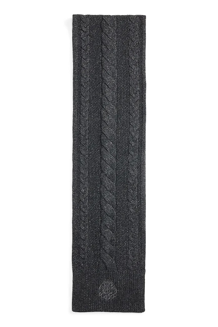 Lauren Ralph Lauren Szalik damski z wełną 454P23550 szary AW26