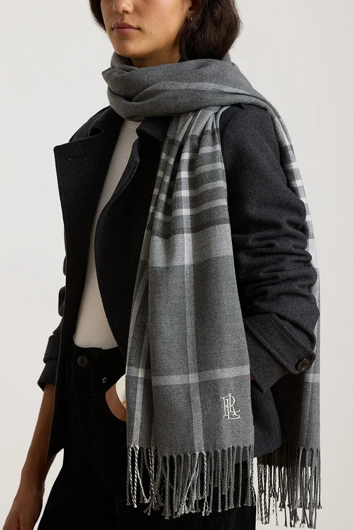 Κασκόλ Γυναικείο Lauren Ralph Lauren 454P23511 γκρί