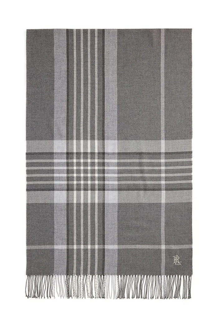 Lauren Ralph Lauren Szalik damski 454P23511 szary AW26