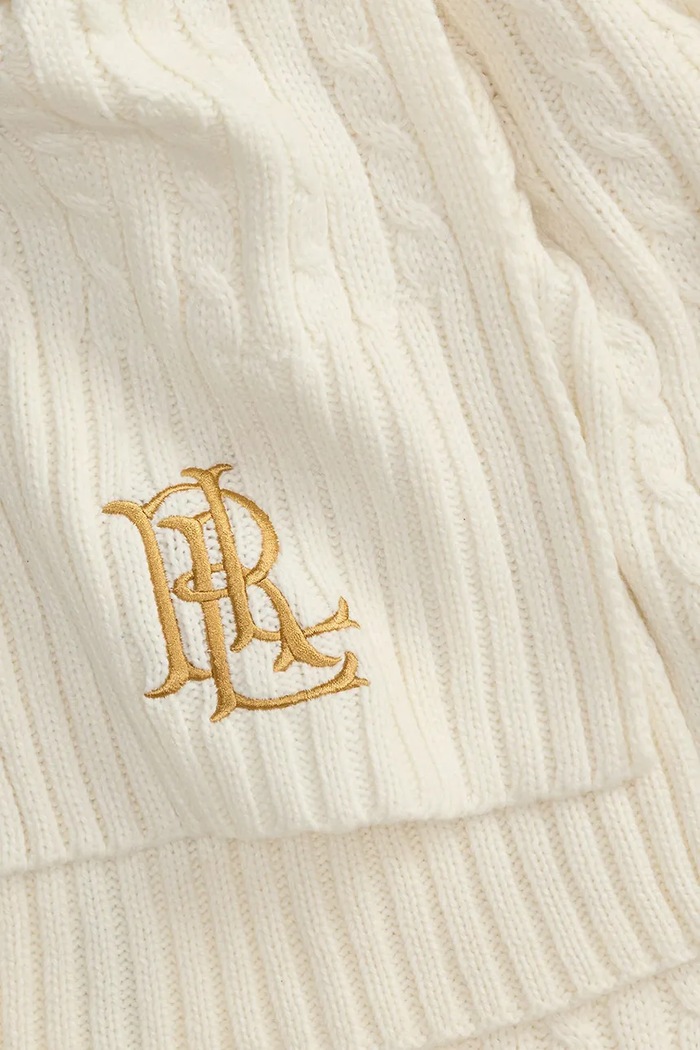 Akcesoria Lauren Ralph Lauren Szalik damski z dodatkiem wełny 454P23506 beżowy