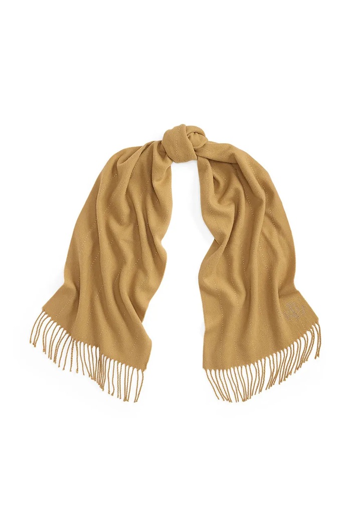 Lauren Ralph Lauren Szalik damski z dodatkiem wełny brązowy 454P04453