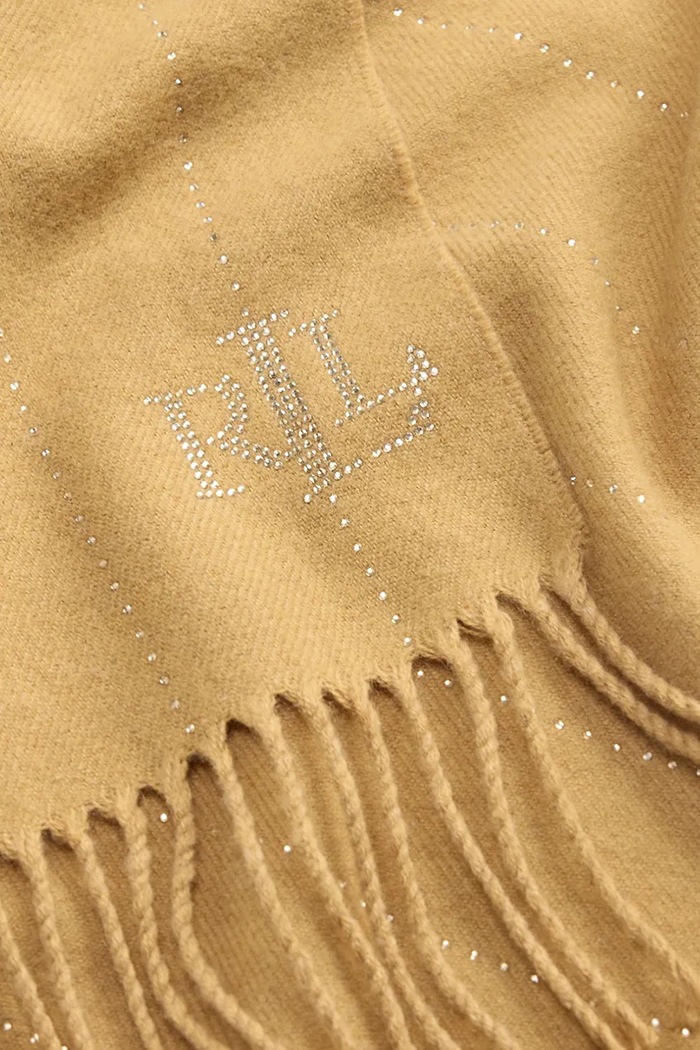 Lauren Ralph Lauren Szalik damski z dodatkiem wełny 454P04453 brązowy AW26