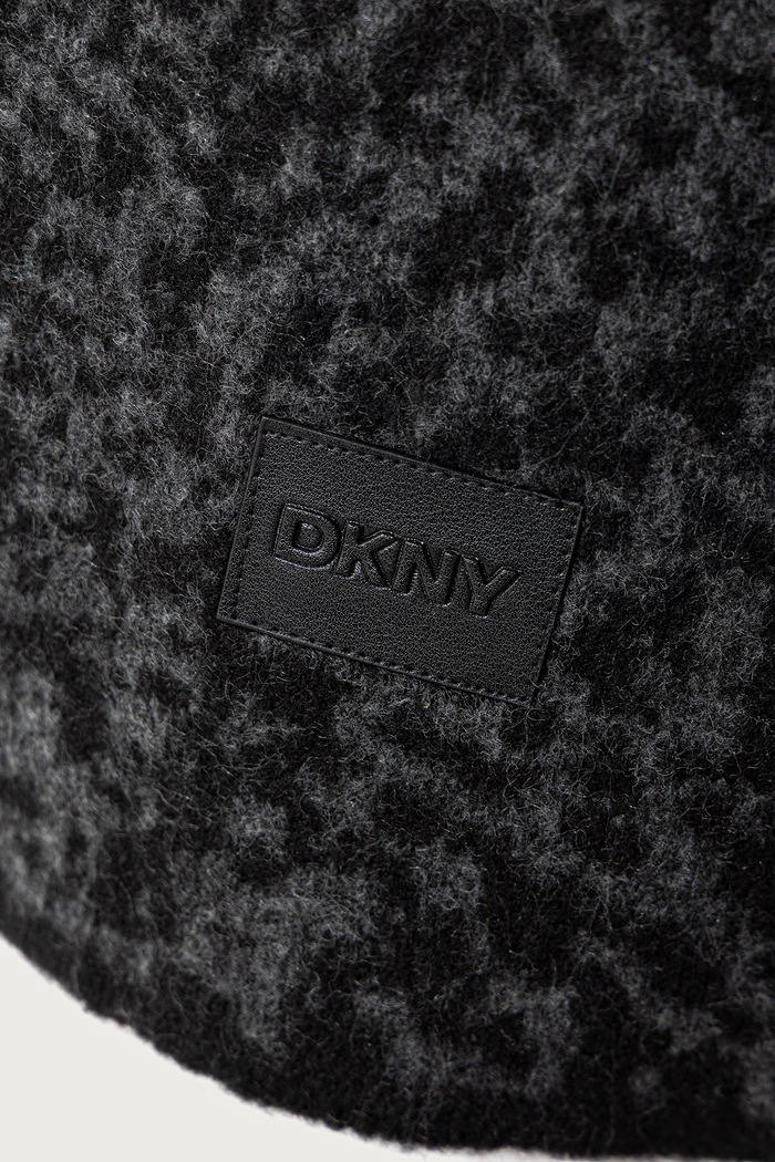DKNY Szalik damski z dodatkiem wełny D6KS1868 czarny AW26