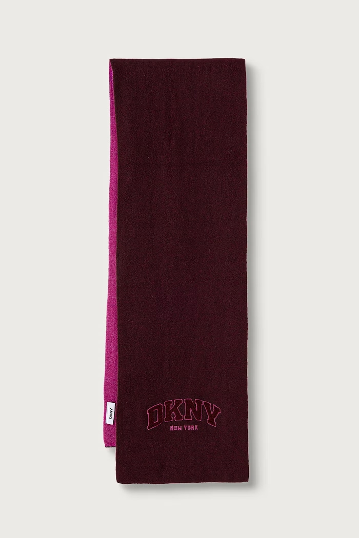 DKNY Szalik damski bordowy D6KS1864