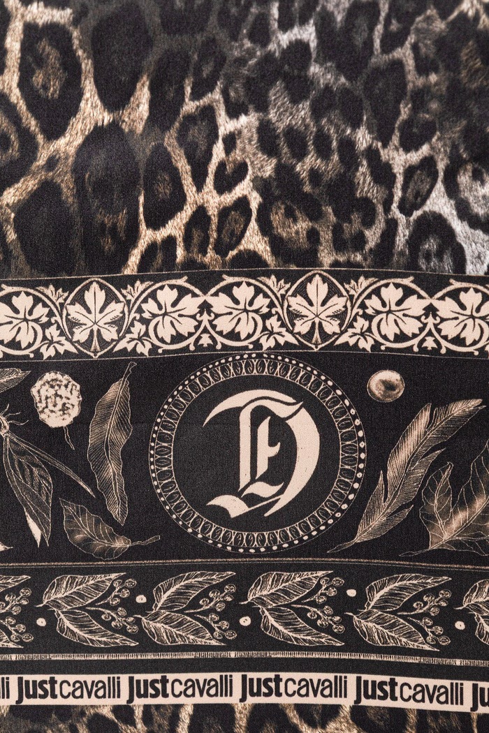 Just Cavalli Apaszetka damska jedwabna 81RA2H01.ZG446 czarny AW26