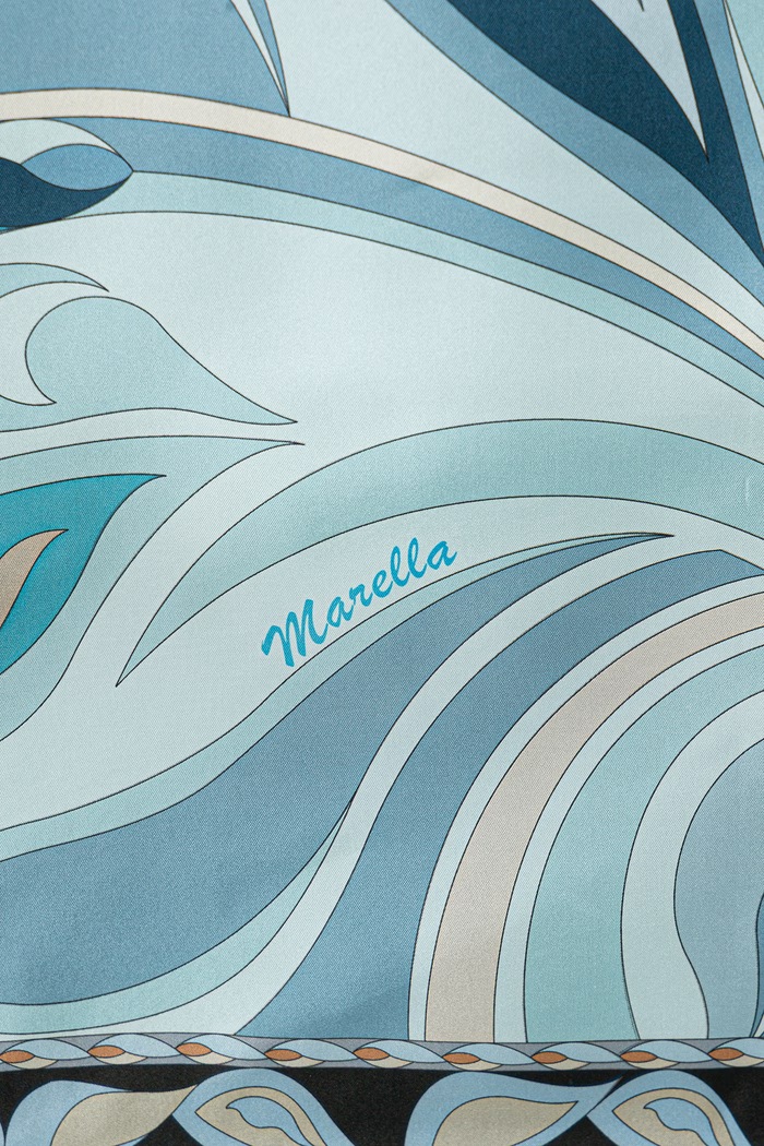 Marella шелковый платок для женщин MLATEMPO 2623546116200 голубой AW26