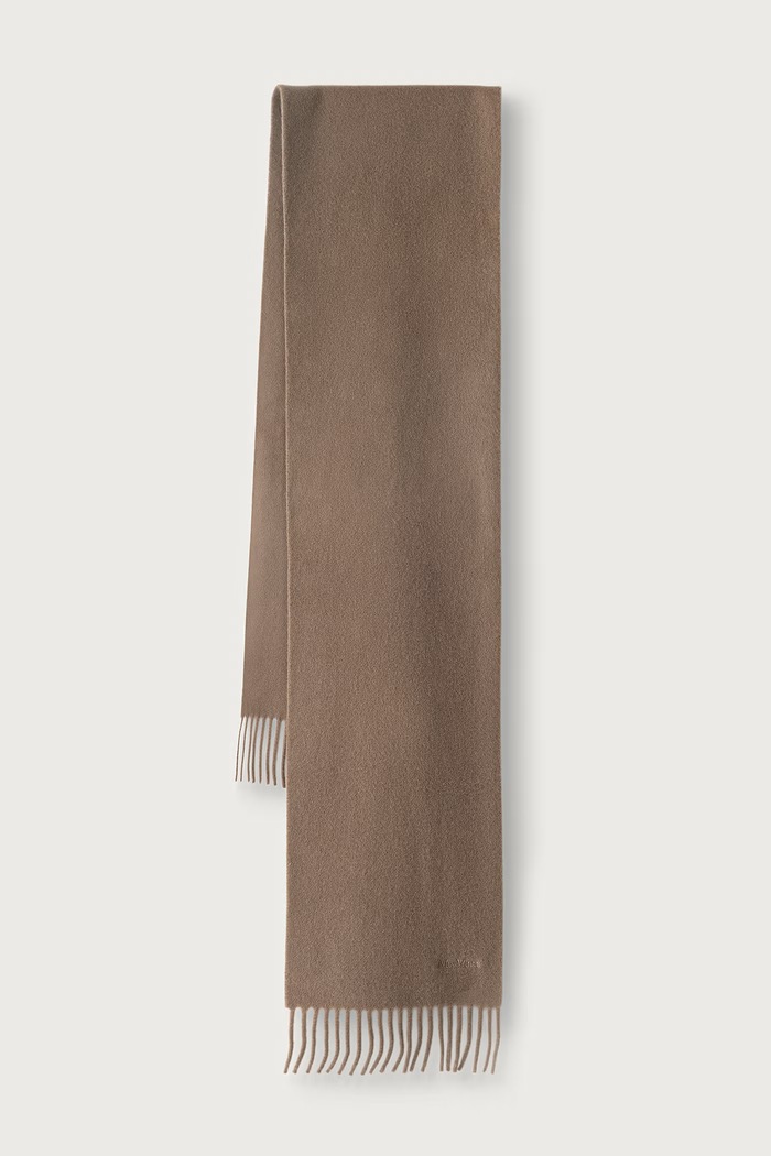 Max Mara szalik wełniany damski beżowy 2624546232600