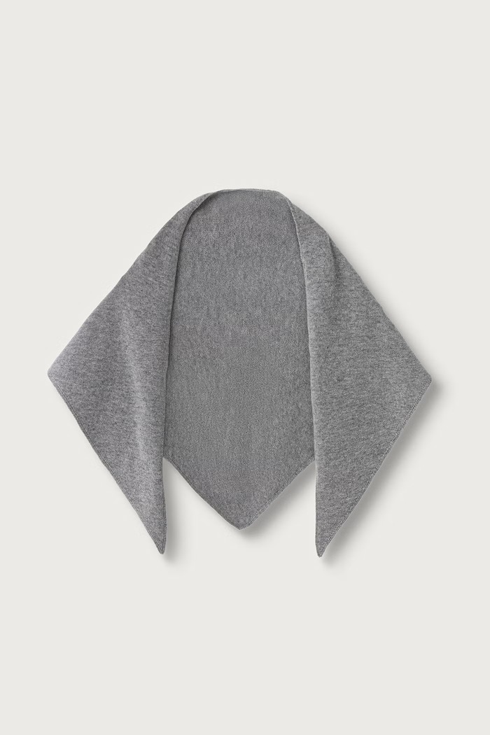 BOSS Kratki šal za žene od vune Lancetta_scarf siva 50569774