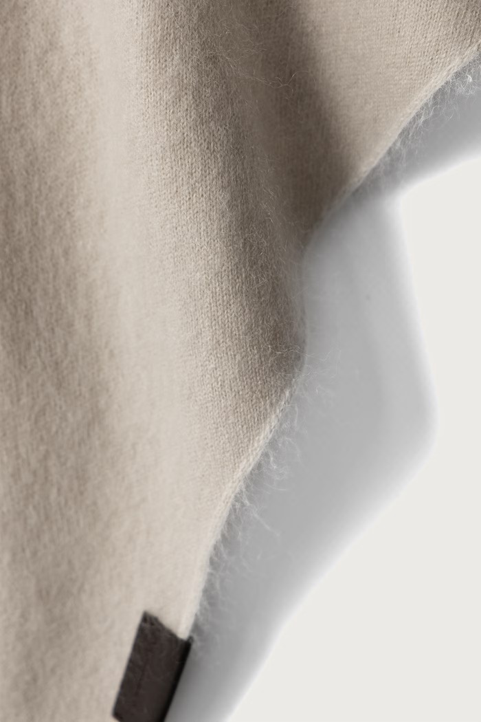 MM by Max Mara Apaszka damska wełniana MMLPALO 2626746018600 beżowy AW26