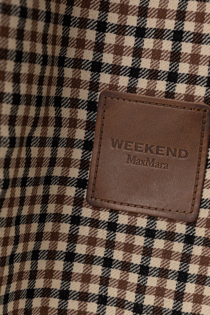 Weekend Max Mara Szal damski wełniany WKAQUANTUM 2625546045600 beżowy AW26