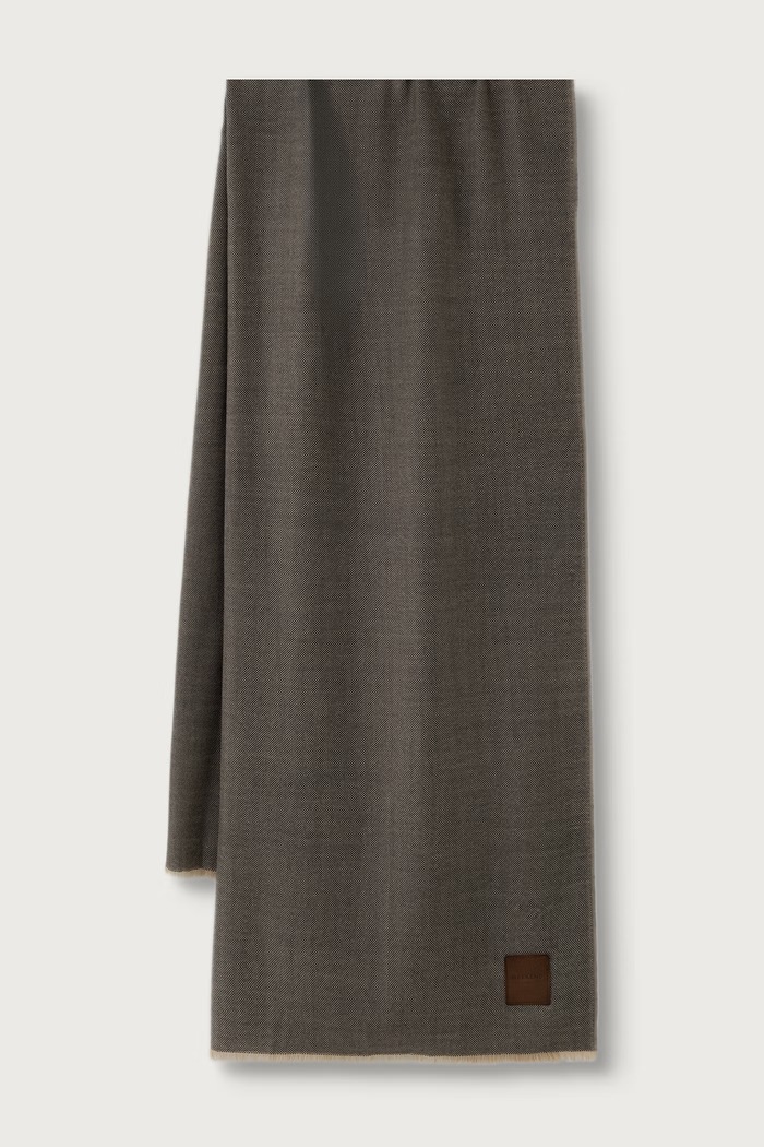 Weekend Max Mara Szal damski wełniany WKAQUANTUM brązowy 2625546045600
