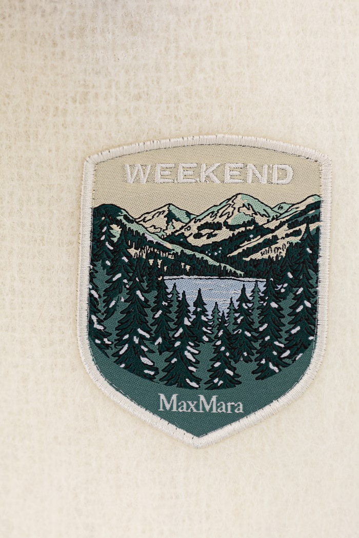 Weekend Max Mara Szal damski z wełną alpaki WKASCALATA 2625546015600 beżowy AW26