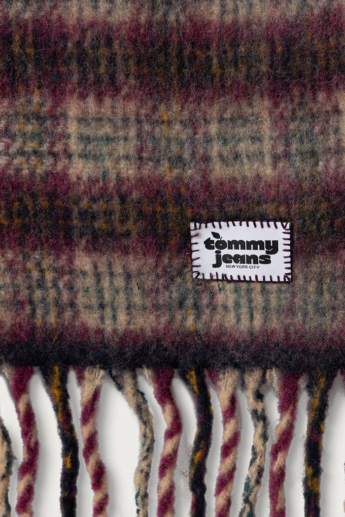 Tommy Jeans Šálik dámsky s vlnou AW0AW18985 béžová AW26