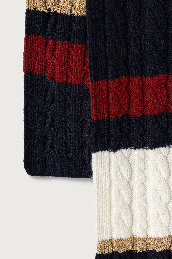 Tommy Hilfiger Szalik z dodatkiem wełny AW0AW19128 granatowy AW26