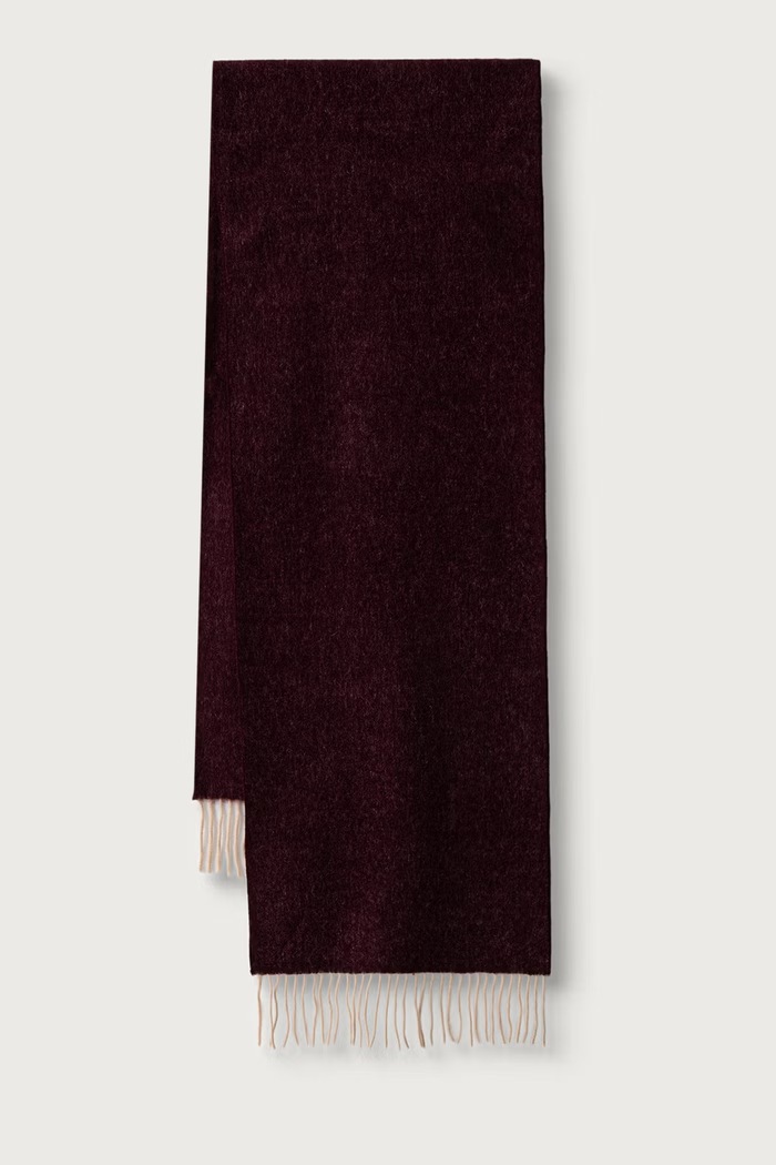 Tommy Hilfiger Szalik damski wełniany bordowy AW0AW19121