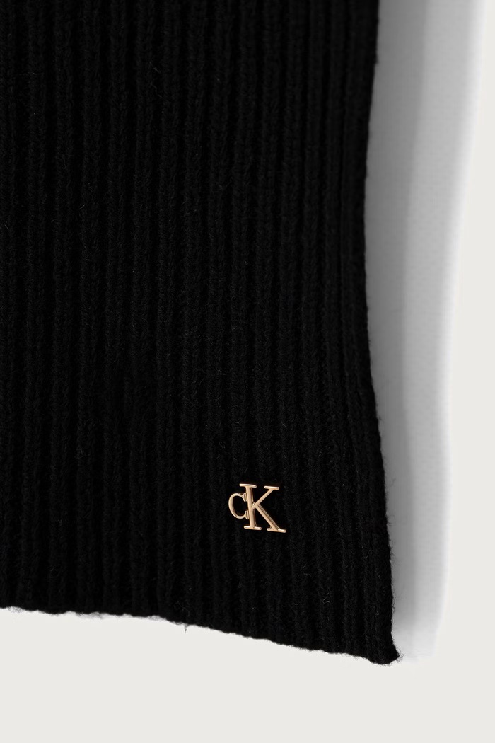 Doplňky Calvin Klein Šála dámská s vlnou LV04F8119G černá