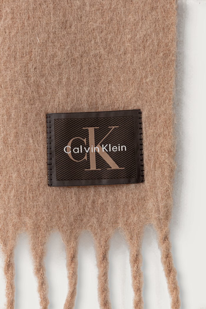 Calvin Klein Κασκόλ γυναικείο από πρόσμιξη μαλλιού LV04F8103G μπεζ AW26
