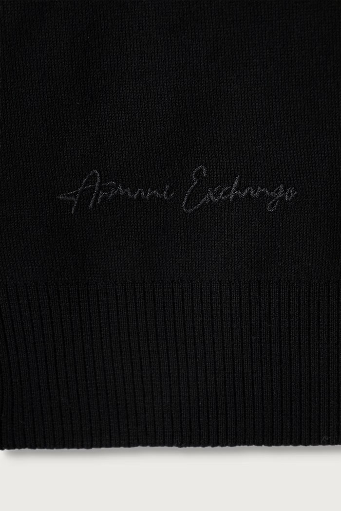 Dodaci Armani Exchange Kratki šal za žene od vune XW001442.AF11896 crna