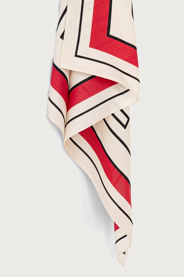 Accessories Anine Bing York neck scarf silk Women's A.12.12733 beige