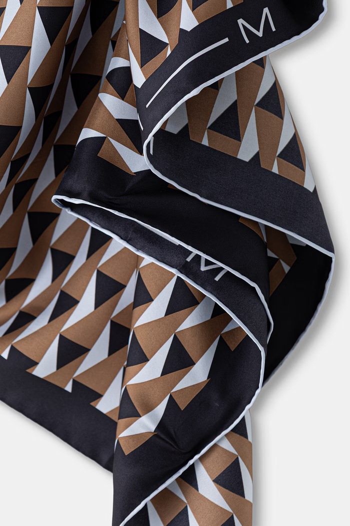 Аксессуары MM by Max Mara платок для женщин из шелка MMLPALMI 2626546037600 коричневый