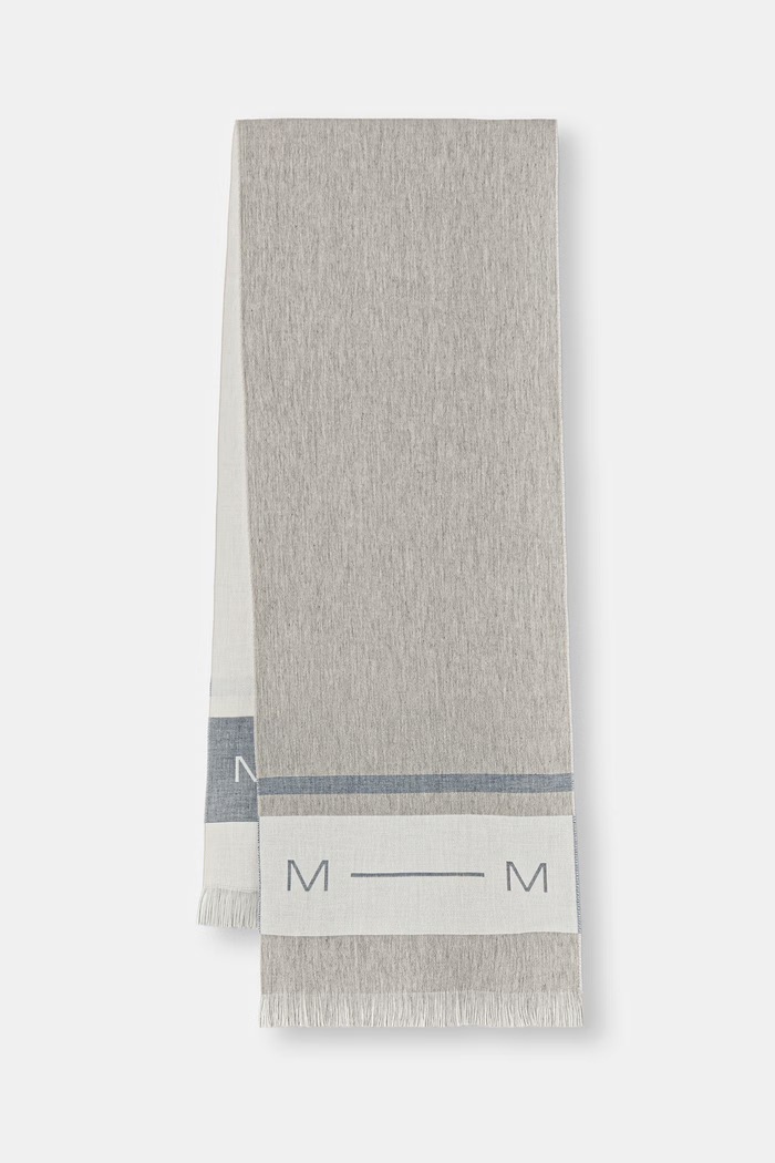 MM by Max Mara szalik damski z dodatkiem wełny MMLAIRONE szary 2626546027600