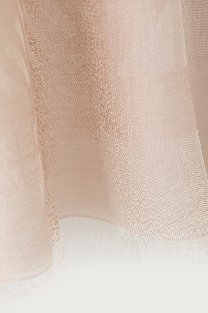 Weekend Max Mara Szal damski z wełną WKATIRSI 2625546034600 beżowy AW26