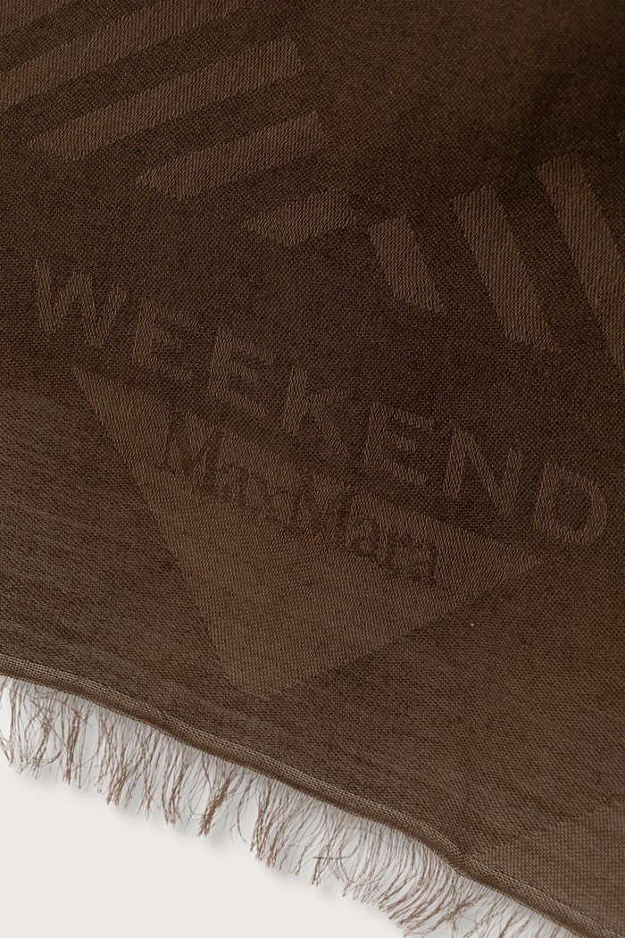 Weekend Max Mara Szal damski z wełną WKATIRSI 2625546034600 brązowy AW26