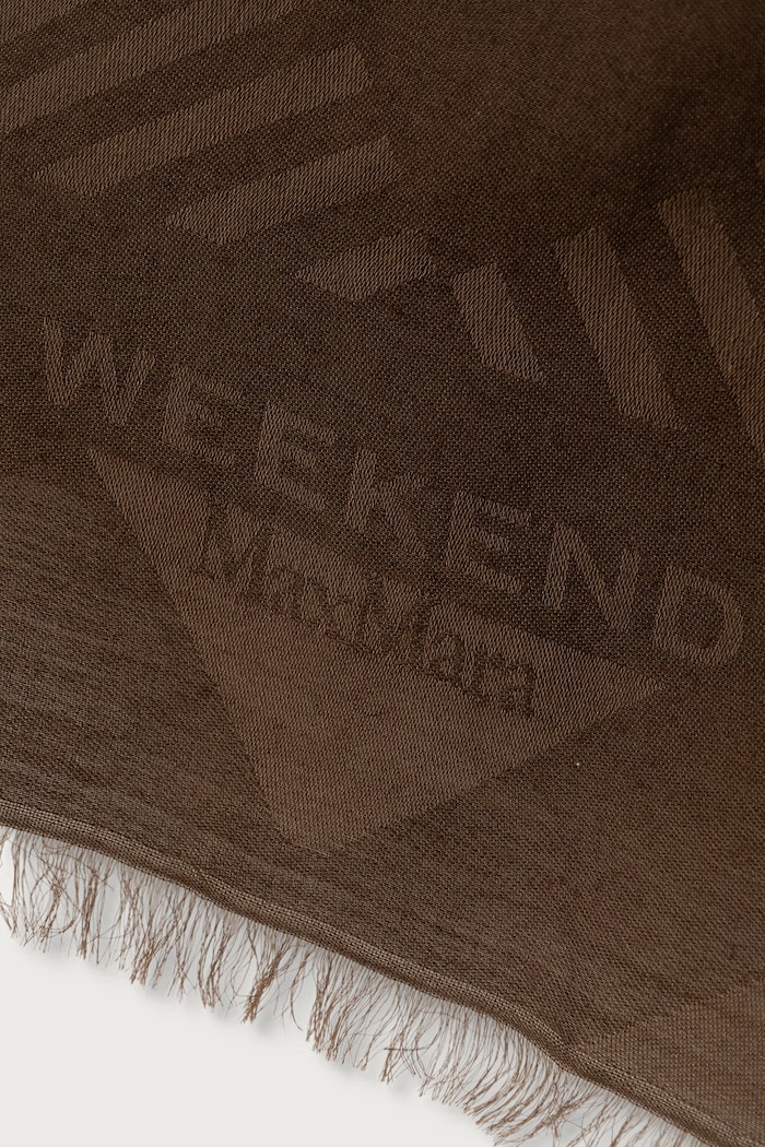 Weekend Max Mara Szal damski z wełną WKATIRSI 2625546034600 brązowy AW26