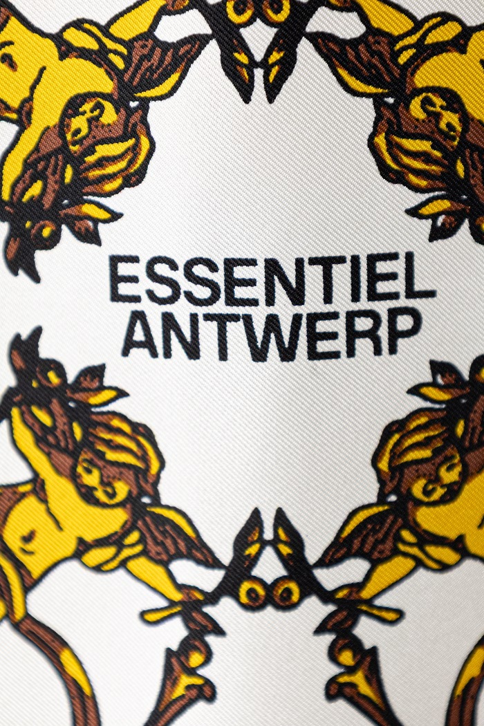 Essentiel Antwerp Chusta damska jedwabna Kontact Kontact.K1BL czarny AW26