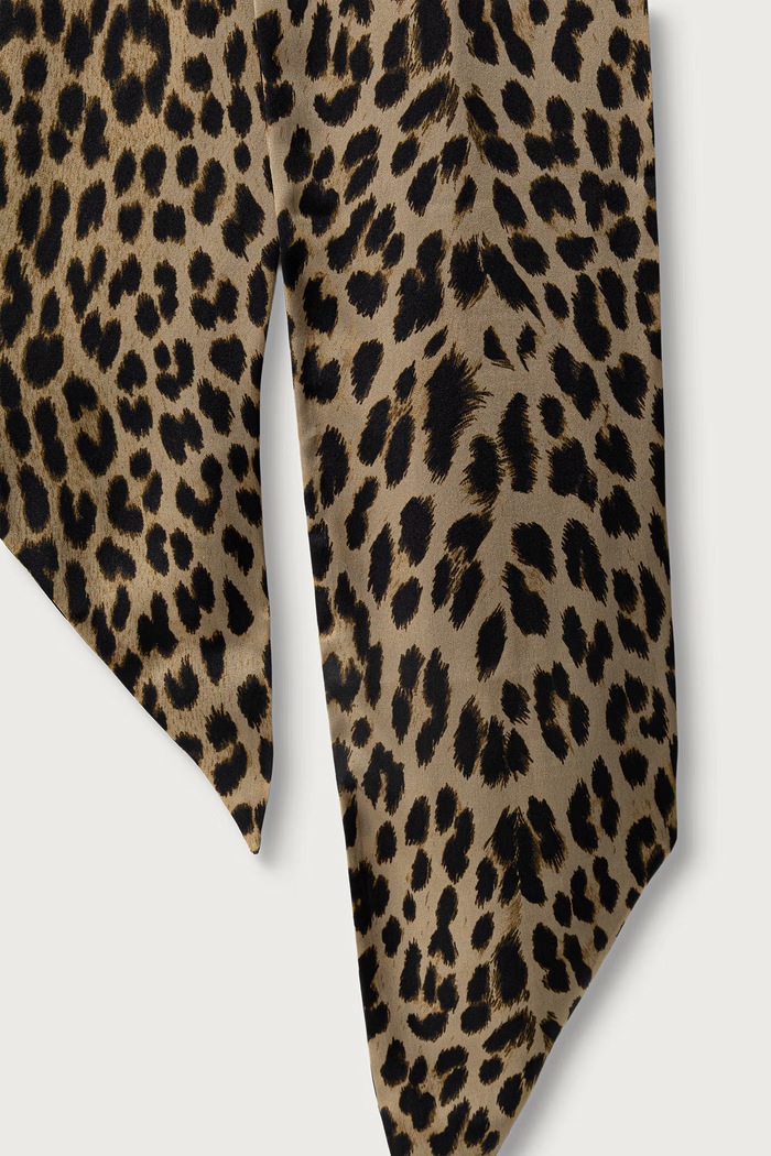 Zadig&Voltaire Šal za žene od svile ROSIE OWSC01566 smeđa AW26