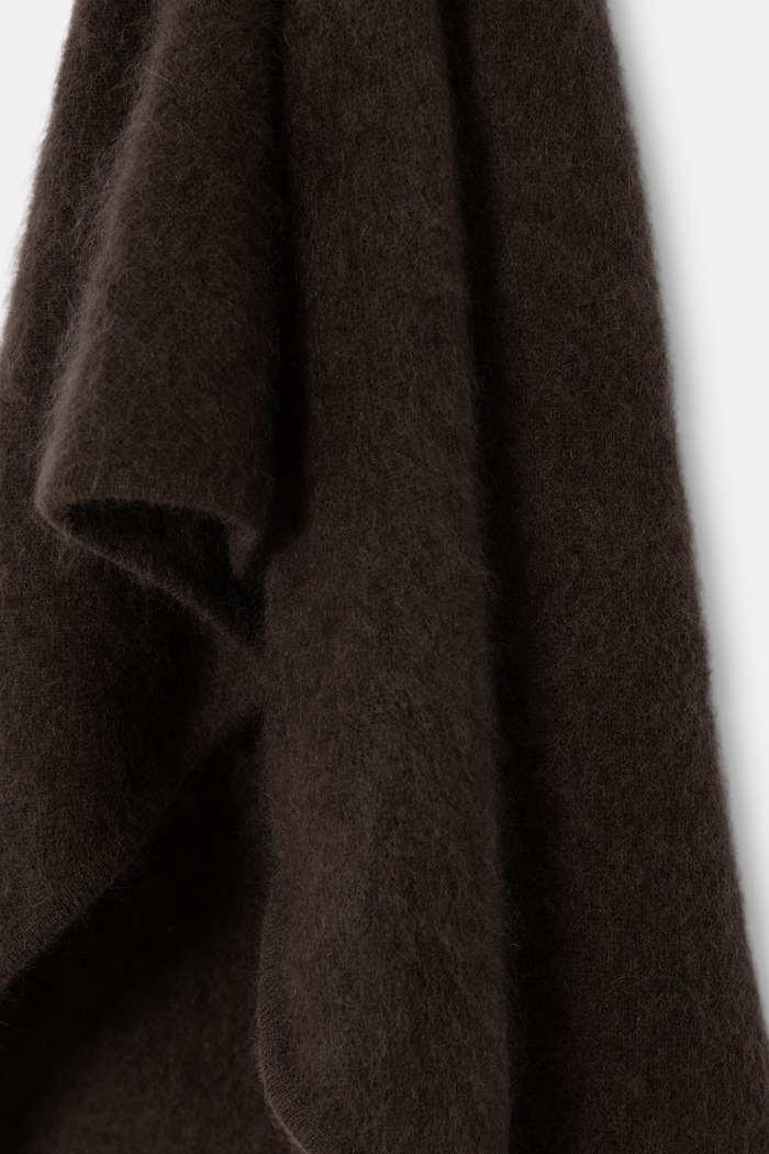 Marc O'Polo chusta damska wełniana 5000014759 brązowy AW26