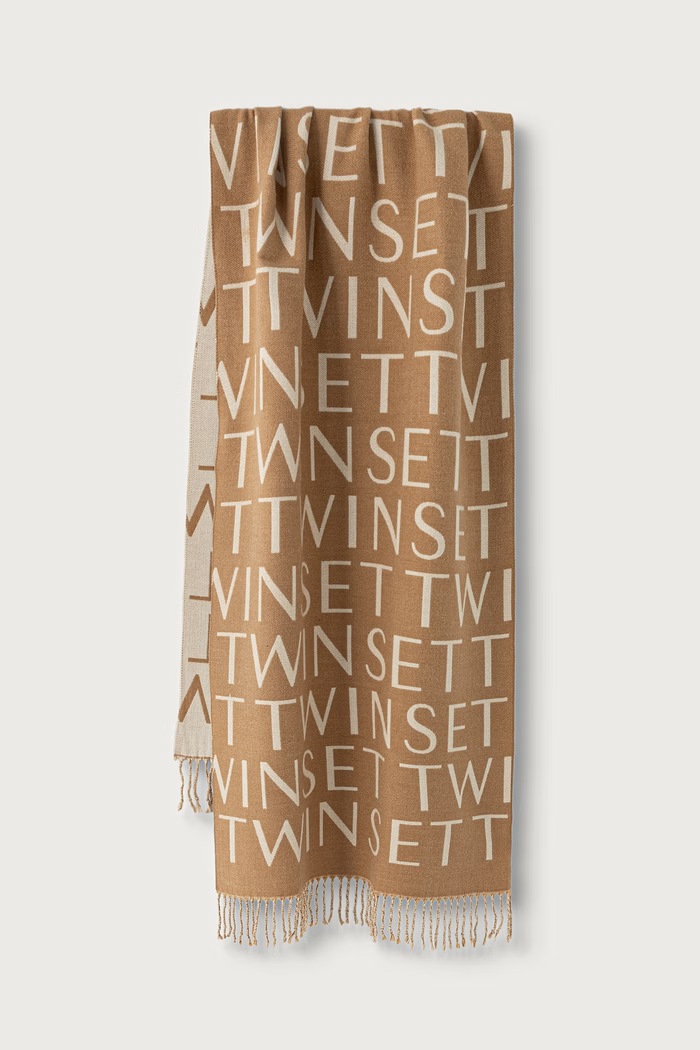 Twinset Kratki šal za žene bež 262LI4BVV