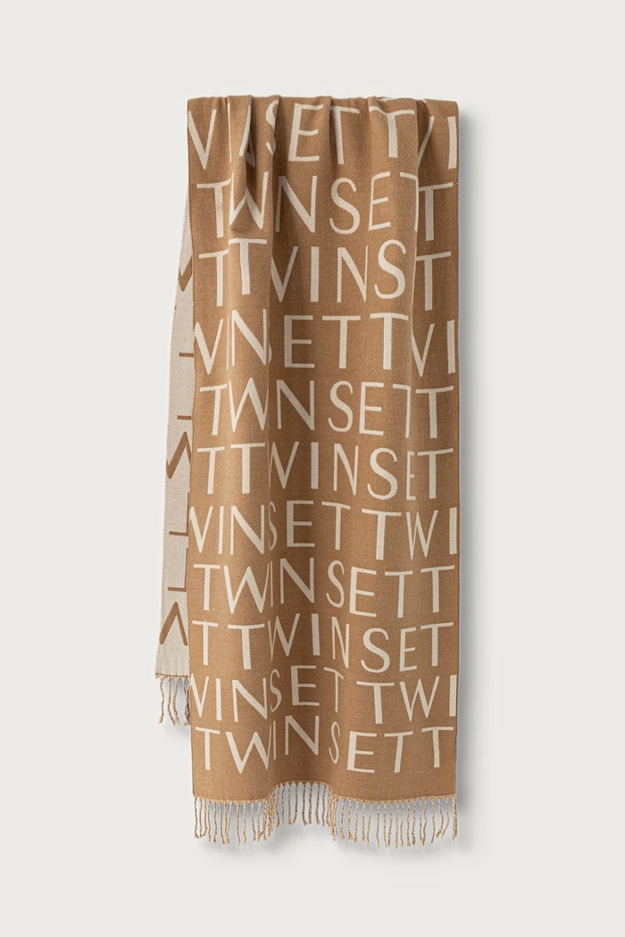 Twinset Kratki šal za žene bež 262LI4BVV