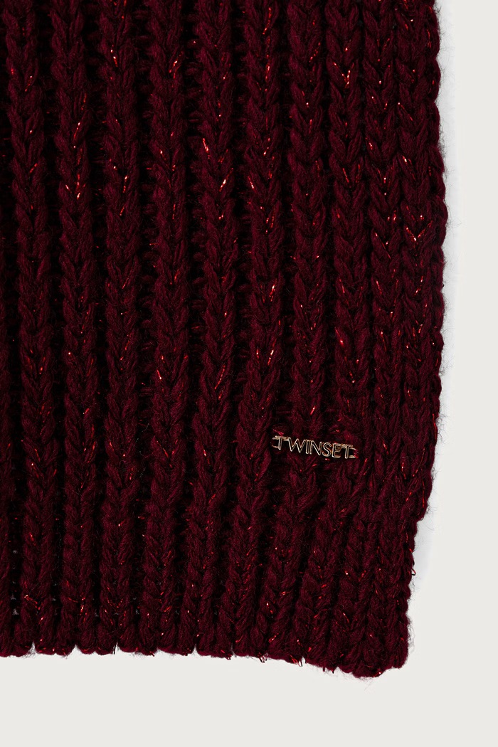 Twinset шал дамски 262TA4621 бордо AW26