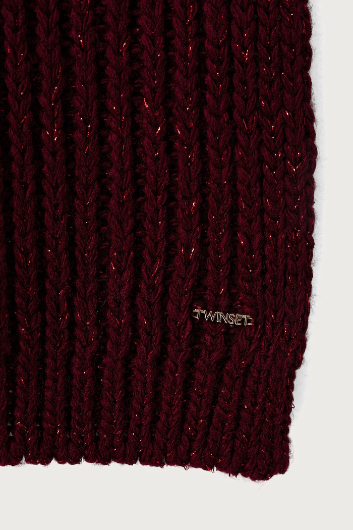 Twinset шал дамски 262TA4621 бордо AW26