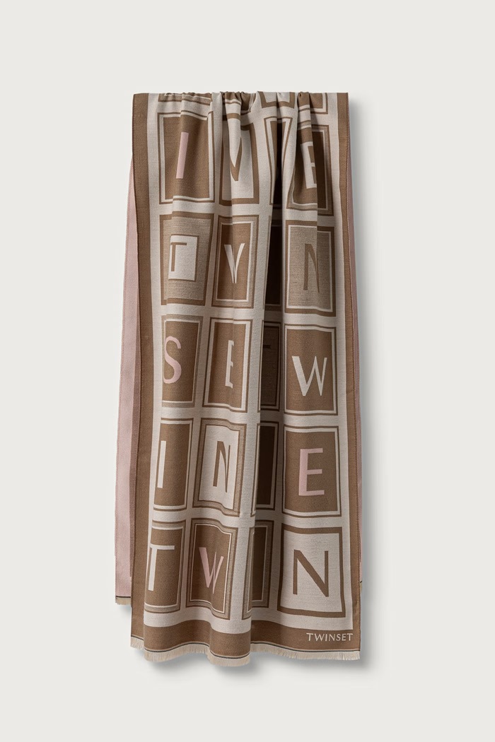 Twinset szal damski beżowy 262TA4340