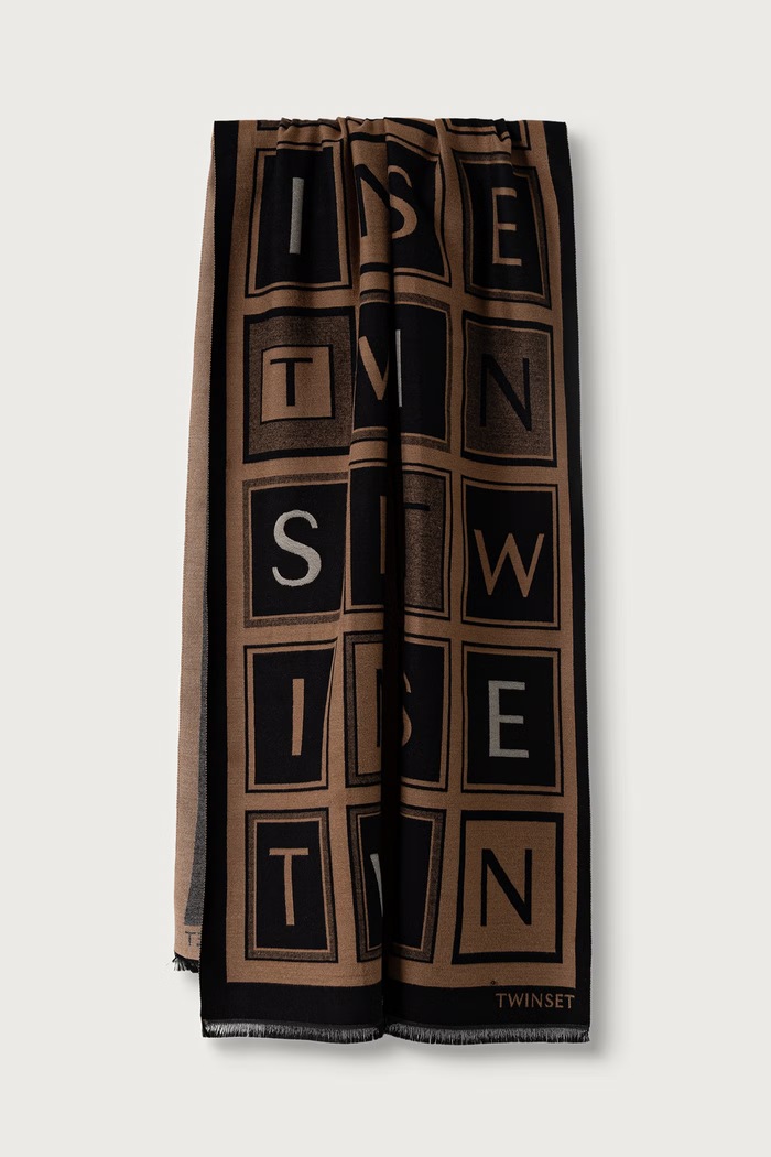 Twinset eleganten šal ženski črna 262TA4340
