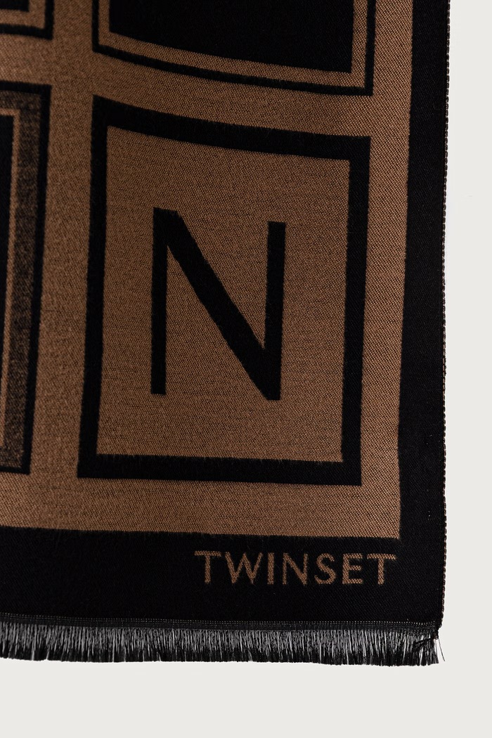 Twinset eleganten šal ženski 262TA4340 črna AW26