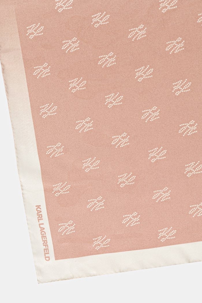 Karl Lagerfeld neckerchief pentru femei de mătase K/AUTOGRAPH B3W33022 roz AW26