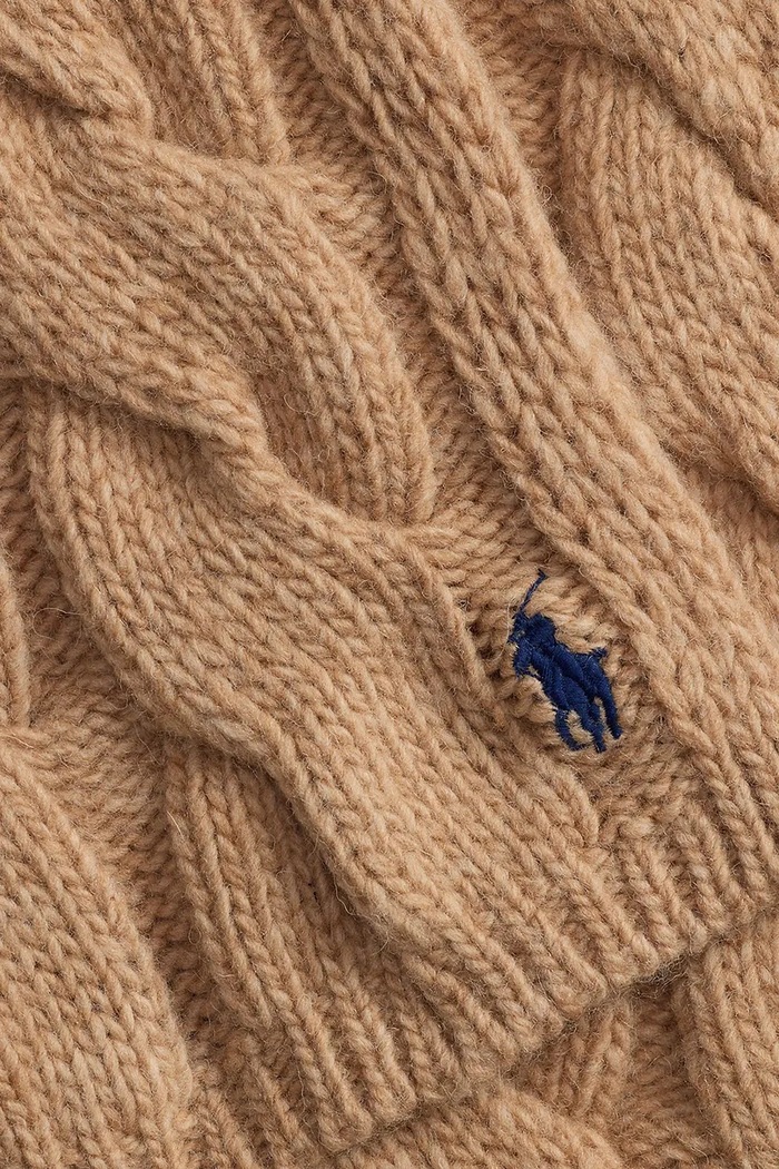 Akcesoria Polo Ralph Lauren szalik damski wełniany 455P18127 beżowy
