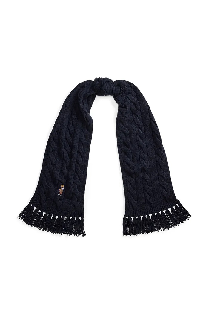Polo Ralph Lauren Szalik damski z wełną granatowy 455P18119