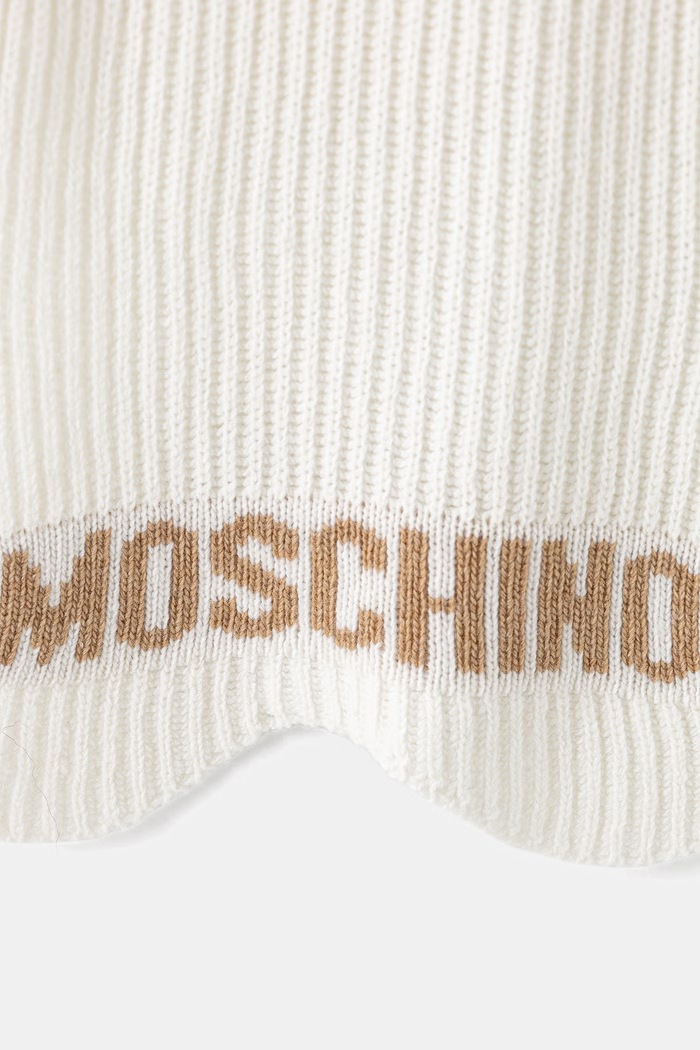Moschino szalik damski z wełną M3471.30853 beżowy AW26