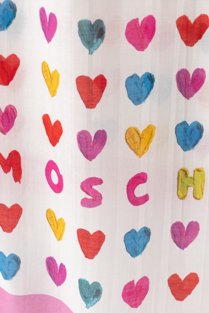 Moschino szal damski z dodatkiem kaszmiru M3457.3314 różowy AW26