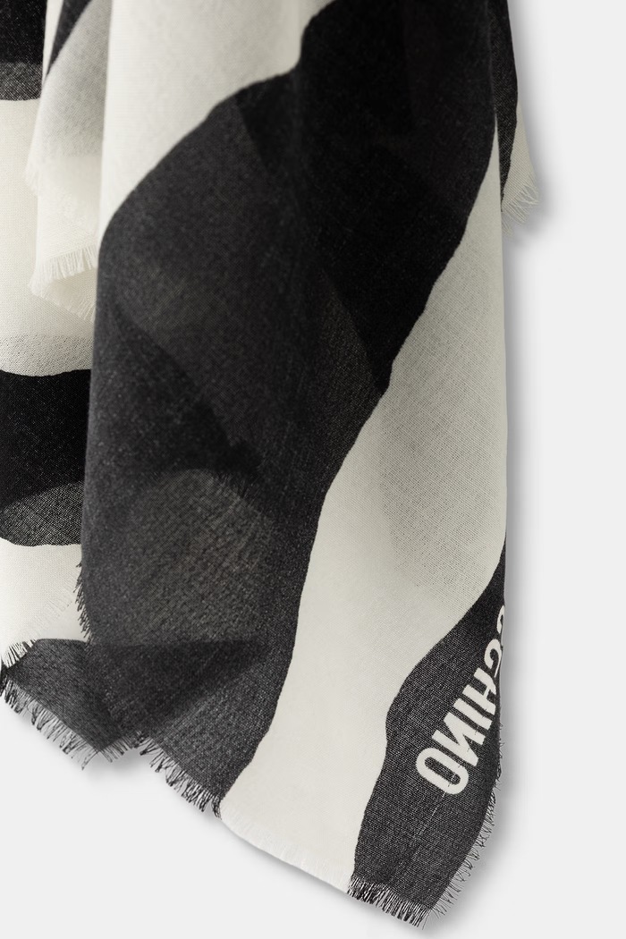 Akcesoria Moschino chusta damska wełniana M3443.3272 beżowy