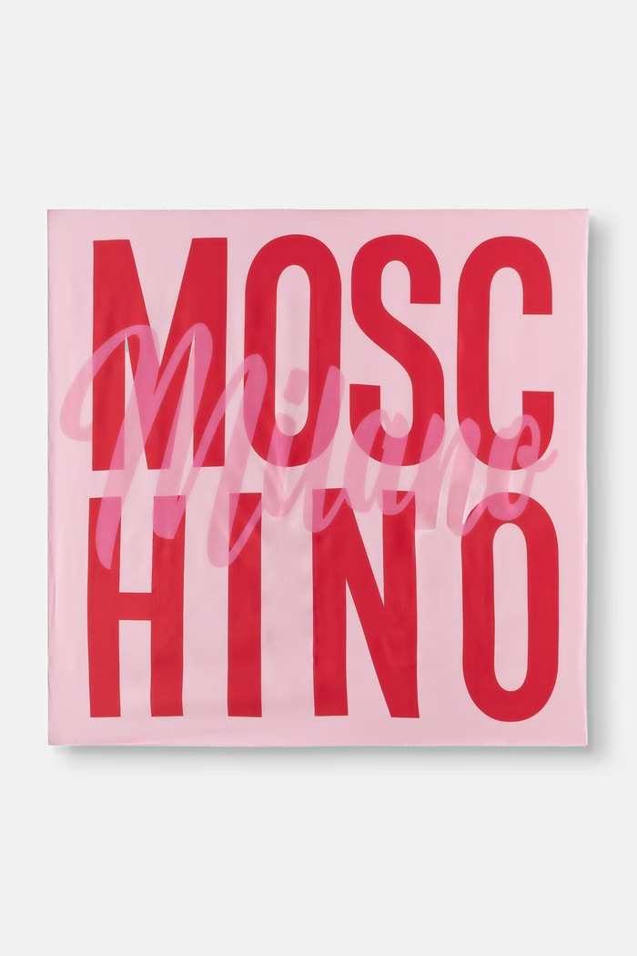 Moschino apaszka damska jedwabna różowy M3434.3549