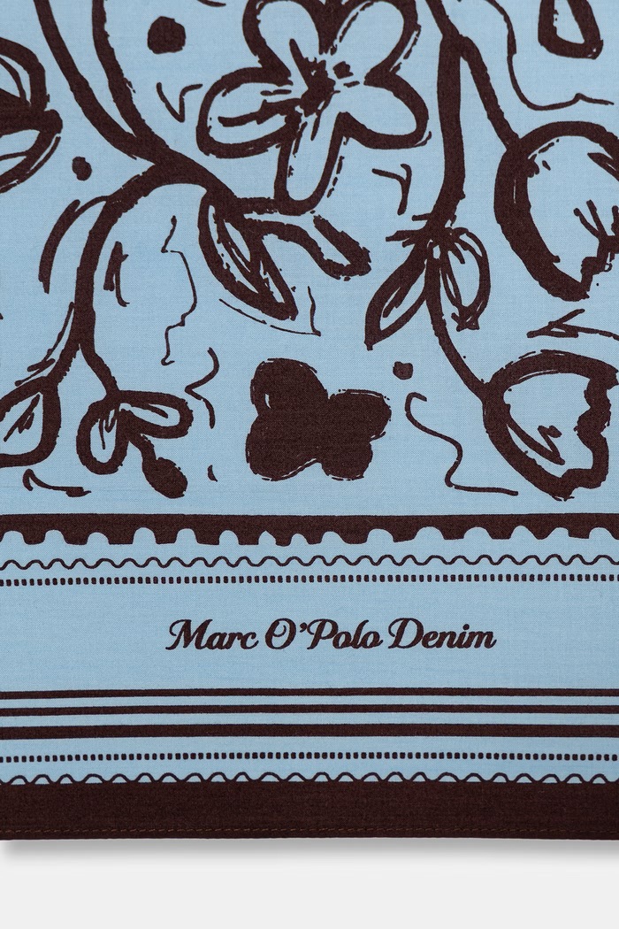 Marc O'Polo apaszka damska bawełniana 5000010086 niebieski AW26