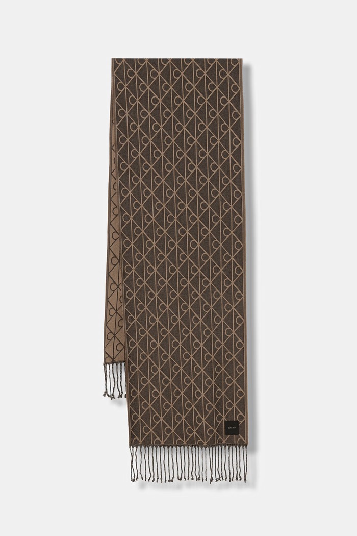 Calvin Klein szalik damski z wiskozy zielony LV04F9024G