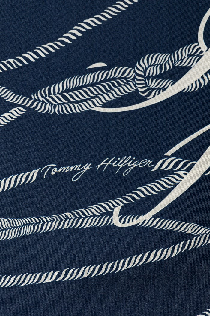 Tommy Hilfiger Eșarfă pentru femei, din mătase AW0AW18683 bleumarin AW26