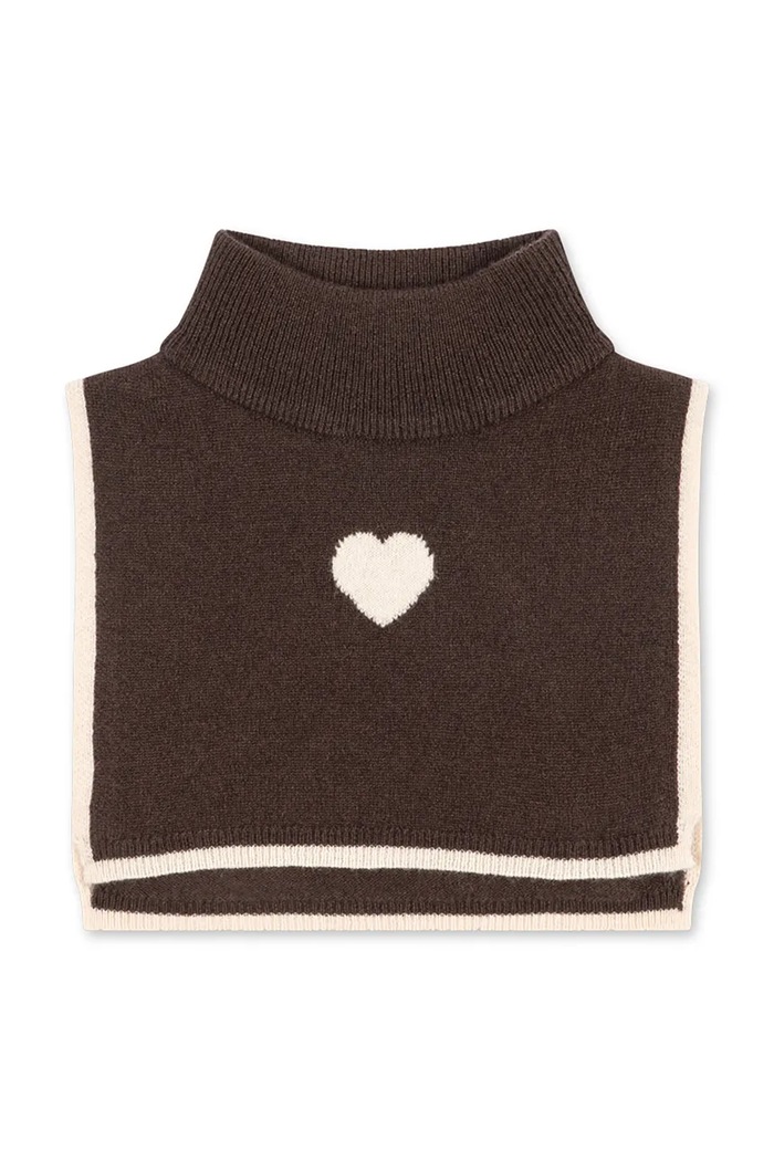 Konges Sløjd Cjevasti šal za djecu od vune COLLETTE NECKWARMER smeđa KS103461.9BY2