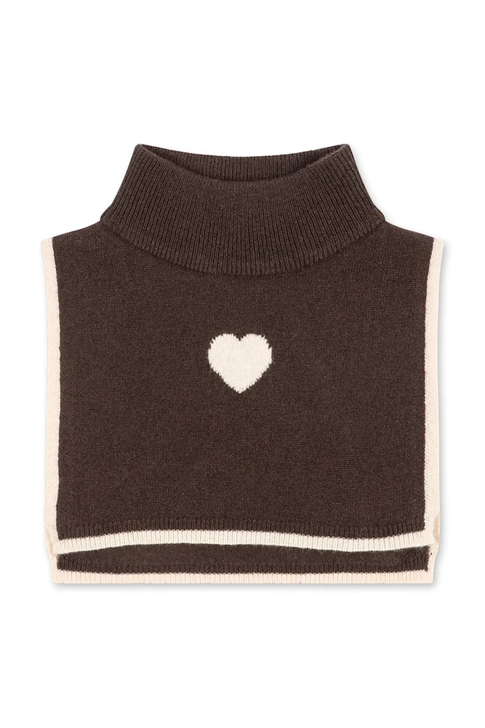 Konges Sløjd Cjevasti šal za djecu od vune COLLETTE NECKWARMER smeđa KS103461.9BY2